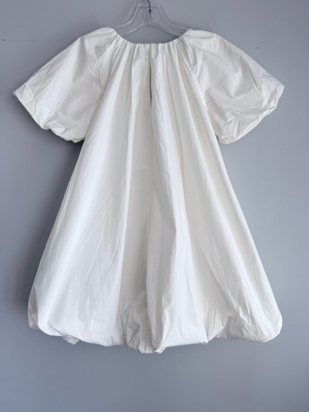 NWT Anthropologie Puff Sleeve Bubble Hem Mini Dress White XXS Coastal Bridal - Picture 5 of 12